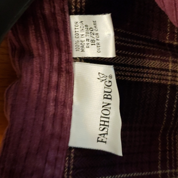 Fashion Bug Corduroy Jacket, Size 18/20, Burgandy - Picture 3 of 4